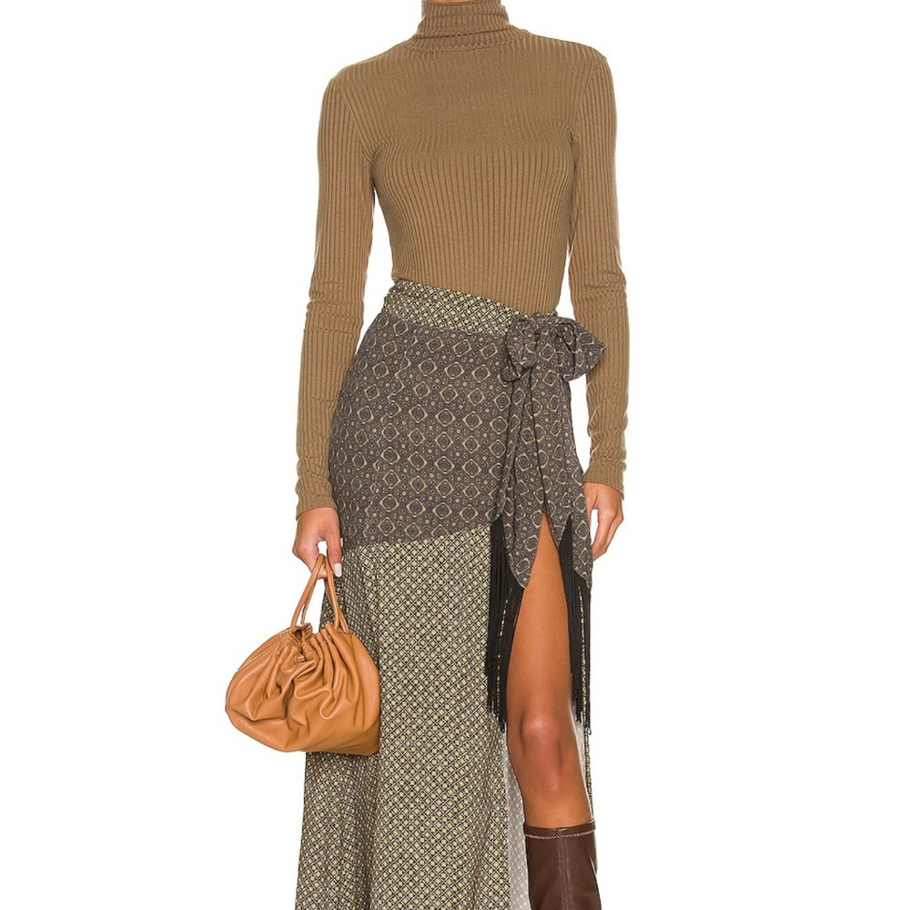 House of Harlow 1960 Black and White Wrap Maxi Skirt